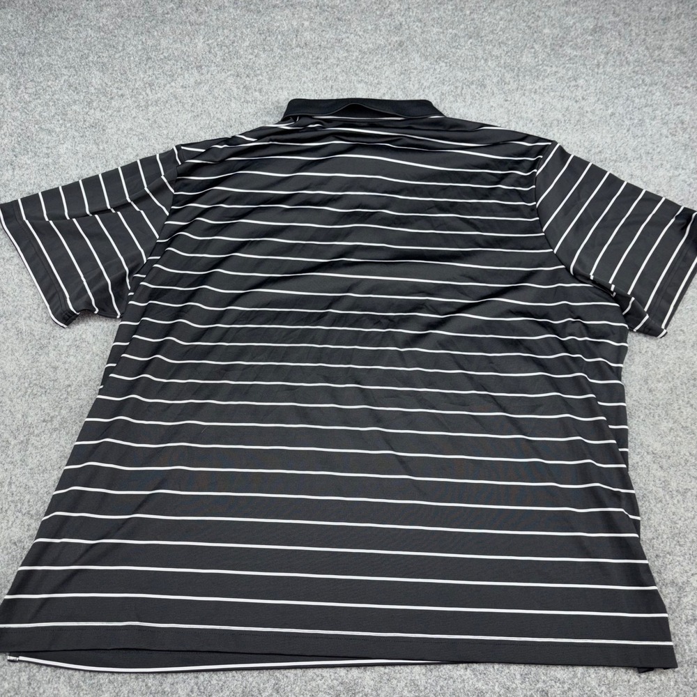 Roundtree & Yorke Tigers Polo Shirt Mens 3XB Black Striped Short Sleeve Athletic - Picture 8 of 9